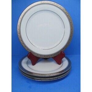 Noritake Legendary Crestwood Platinum 8 3/8" Salad Plates Bundle of 4